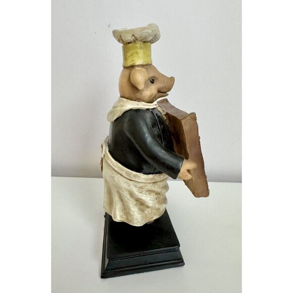 9” French Chef Baker Pig Magnetic Menu Board Sign Vintage Decor Pastry Italian - Picture 8 of 11